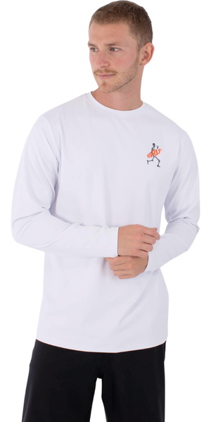 2026 Hurley Hombres Regular Flamengue Long Sleeve Lycra Vest MLEU00006 - White